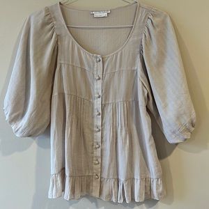 Off Sax To The Max Beige blouse